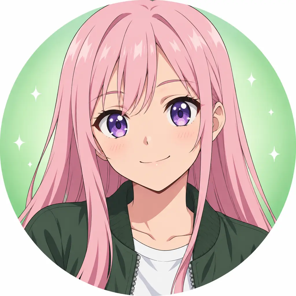Trainer with long pink hair