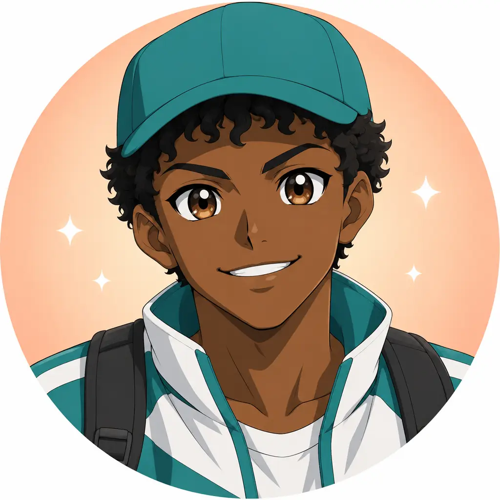 Trainer with a turquoise cap