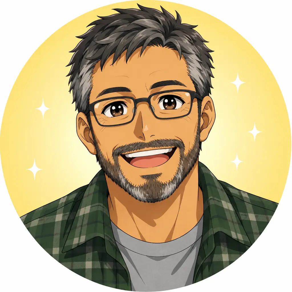 Trainer with a beard and glasses
