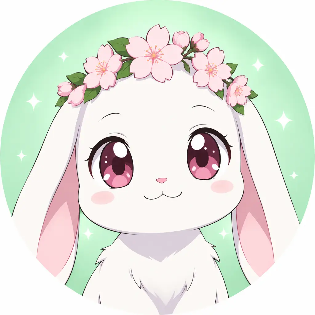 Bunny with a flower crown