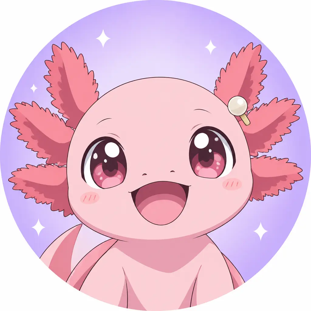 Axolotl with a pearl